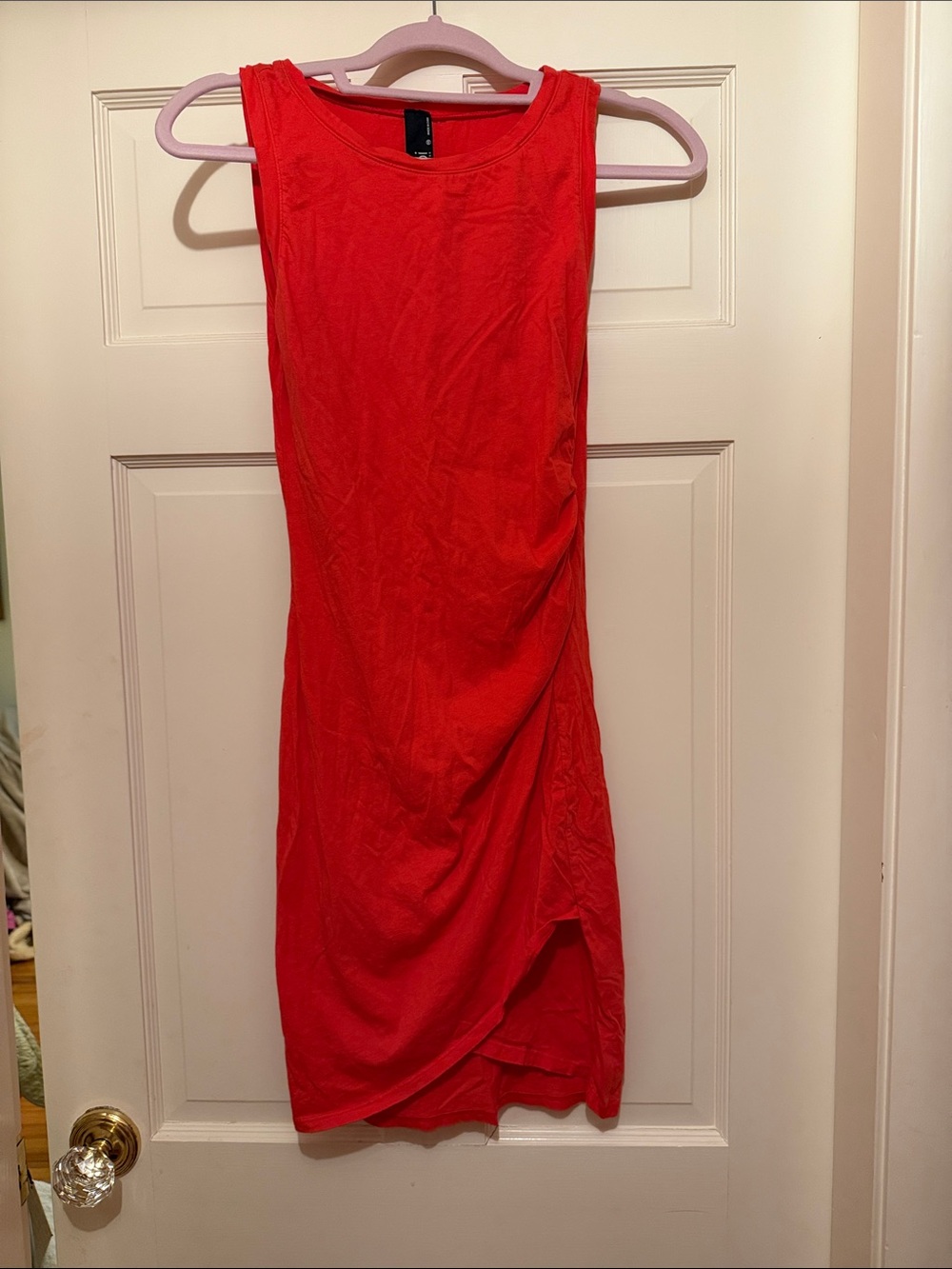Red Sleeveless Midi Bodycon Dress - Bobbi